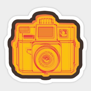 ISSF Society6 logo REDYELLOWREVERSE Sticker